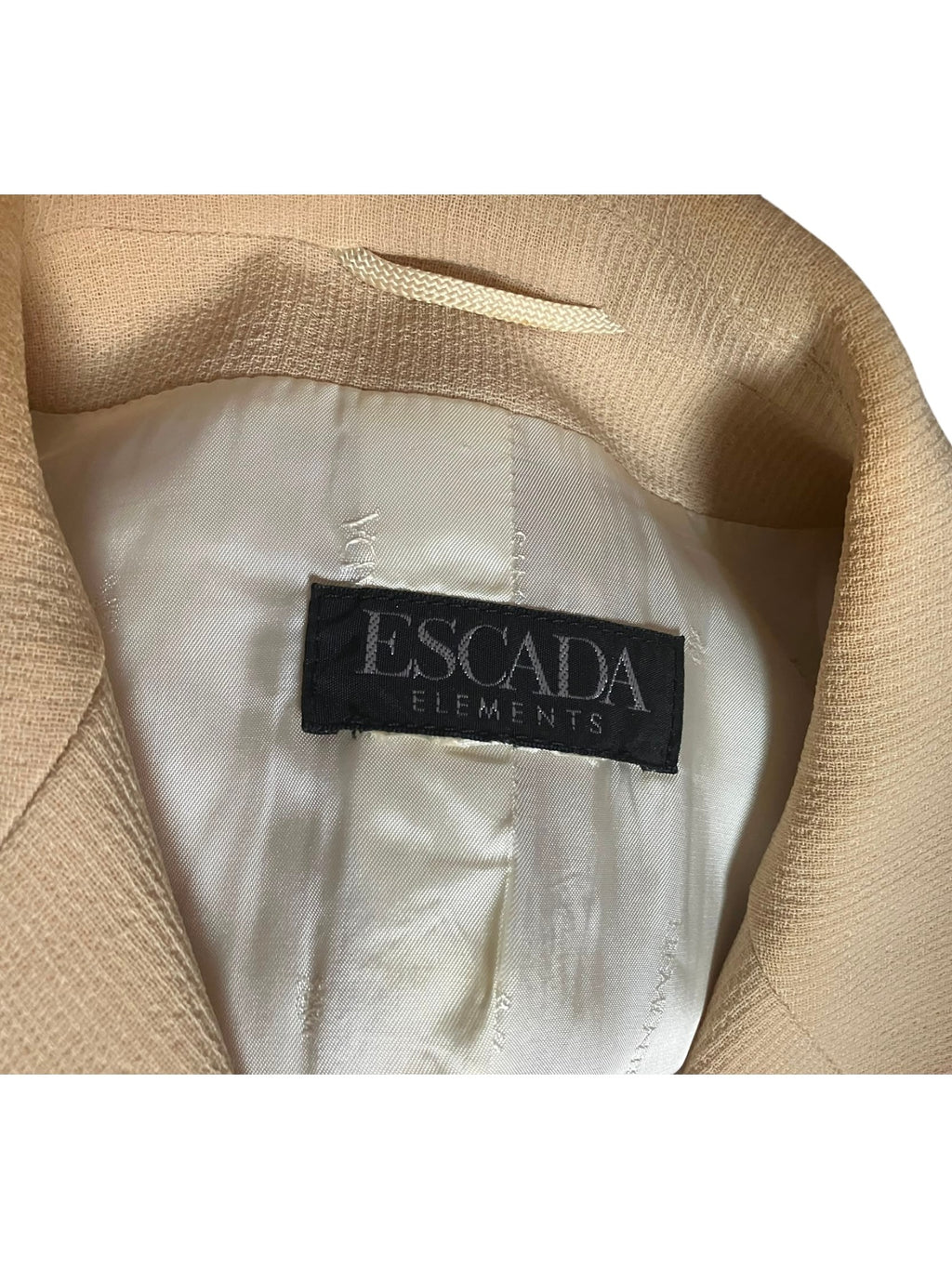 Traje Vintage Escada  Elements 2 piezas - Chaqueta blazer + Falda - 100% Lana Virgen - Talla 40 M