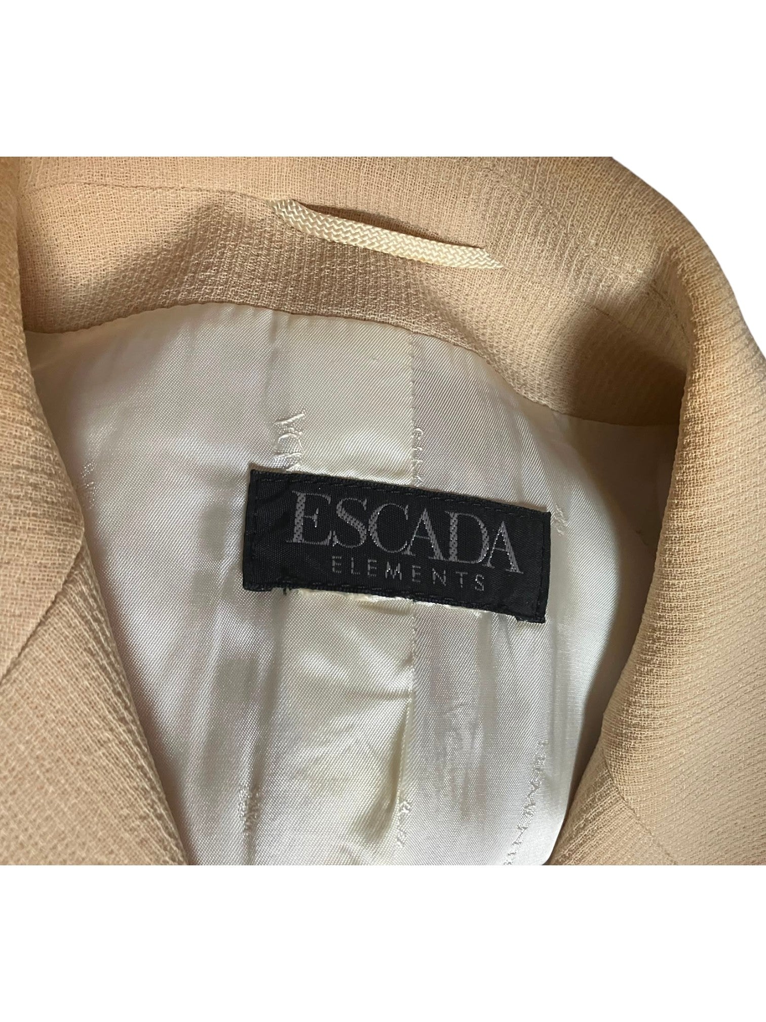 Traje Vintage Escada  Elements 2 piezas - Chaqueta blazer + Falda - 100% Lana Virgen - Talla 40 M