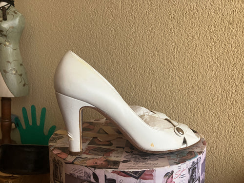 Balenciaga Paris Elbel  T36 Vintage Piel Blanca 80s - 90s Original