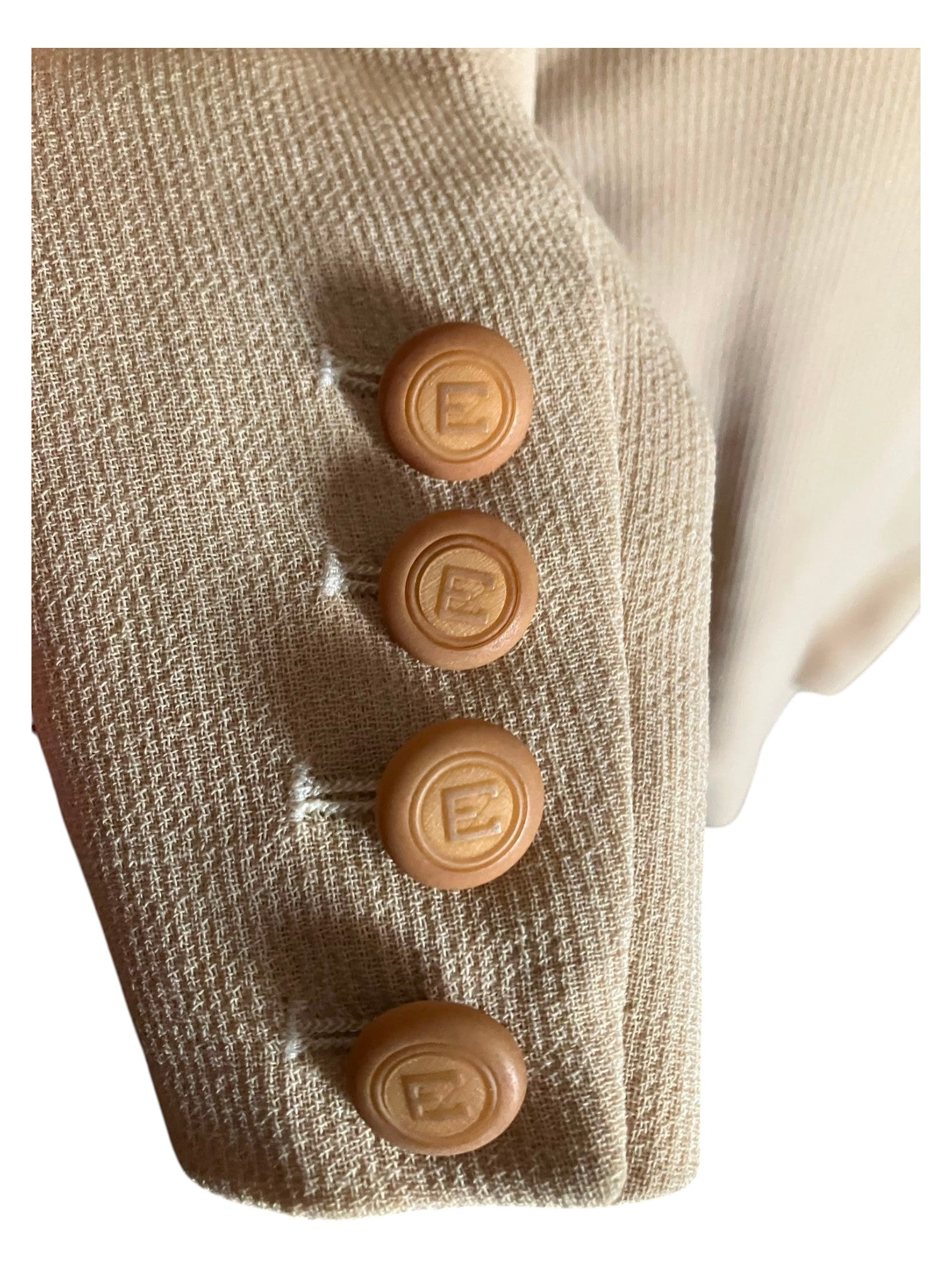 Traje Vintage Escada  Elements 2 piezas - Chaqueta blazer + Falda - 100% Lana Virgen - Talla 40 M