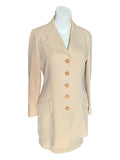 Traje Vintage Escada  Elements 2 piezas - Chaqueta blazer + Falda - 100% Lana Virgen - Talla 40 M